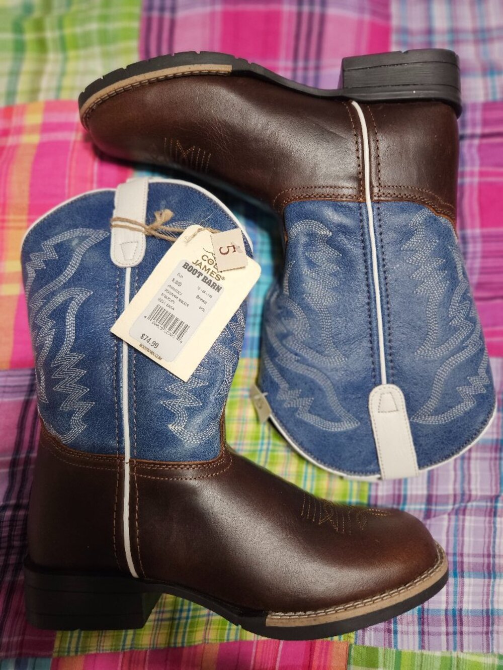 Cody James Girl's Pink and Brown Boots - 5 - NWT